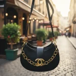 Bolso De Cuero Cadena Para Mujer - Negro, Dama - Image 2