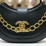 Bolso De Cuero Cadena Para Mujer - Negro, Dama - Image 4