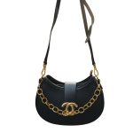 Bolso De Cuero Cadena Para Mujer - Negro, Dama