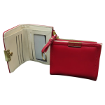 Billetera de cuero sintético para mujer con monedero