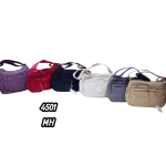 Bolso Manos Libres en Lona Arrugada Multibolsillos para Mujer