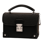 Bolso de Mano Estructurado Estilo Baúl con Broche Metálico