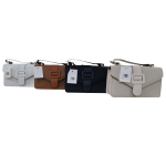 Bolso Bandolera Dama Con Hebilla Frontal Y Textura Tejida