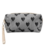 Cosmetiquera y Cartuchera Estampada con Diseño de Corazones y Manija - Ref. 2522 O