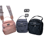 * Bolso Bandolera de Nylon con Patrón Acolchado y Placa Metálica - Ref. 1170 RO - Image 2