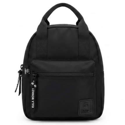 Mini-Mochila Casual de Nylon "KALA MONKEY" con Bolsillo Frontal y Tiradores de Cremallera de Cinta con Texto - Ref. 0034 AN