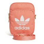 Bolso Bandolera "Festival Bag" de Nylon en Color Melocotón con Logo Trefoil Blanco de Adidas - Estilo Urbano y Compacto