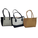 Bolso Tote de Hombro para Mujer con Paneles Combinados y Bolsillos Laterales