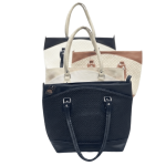 bolsos de mano elegantes con combinación y diseño frontal semicircular